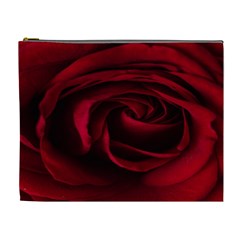 Rose Maroon Cosmetic Bag (xl) by nateshop