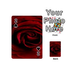 Rose Maroon Playing Cards 54 Designs (mini) by nateshop