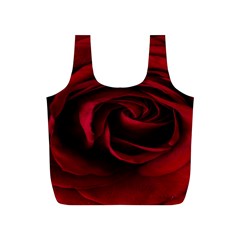 Rose Maroon Full Print Recycle Bag (s) by nateshop