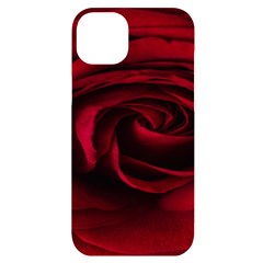 Rose Maroon Iphone 14 Plus Black Uv Print Case by nateshop