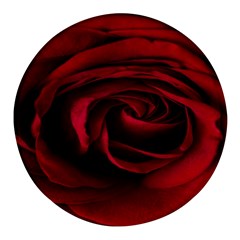 Rose Maroon Round Glass Fridge Magnet (4 Pack) by nateshop