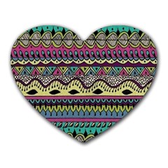 Aztec Design Heart Mousepad