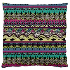 Aztec Design Large Premium Plush Fleece Cushion Case (two Sides) by nateshop