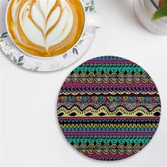 Aztec Design Uv Print Round Tile Coaster by nateshop