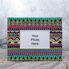 Aztec Design White Tabletop Photo Frame 4 x6  by nateshop