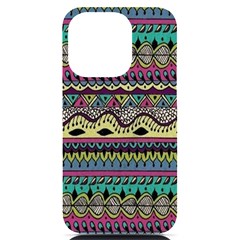 Aztec Design Iphone 14 Pro Black Uv Print Case by nateshop