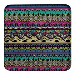 Aztec Design Square Glass Fridge Magnet (4 Pack)