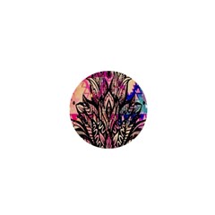 Aztec Flower Galaxy 1  Mini Buttons by nateshop