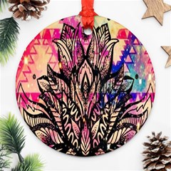 Aztec Flower Galaxy Ornament (round) by nateshop