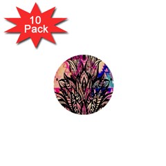 Aztec Flower Galaxy 1  Mini Buttons (10 Pack)  by nateshop