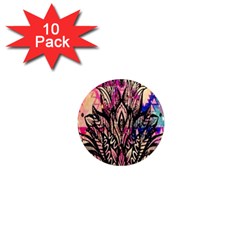 Aztec Flower Galaxy 1  Mini Magnet (10 Pack)  by nateshop