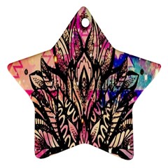 Aztec Flower Galaxy Ornament (star)