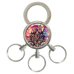 Aztec Flower Galaxy 3-ring Key Chain by nateshop