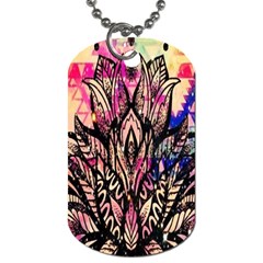 Aztec Flower Galaxy Dog Tag (one Side) by nateshop