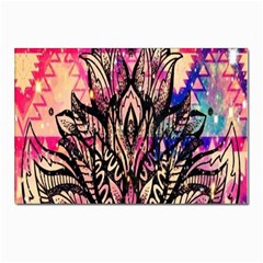 Aztec Flower Galaxy Postcard 4 x 6  (pkg Of 10) by nateshop