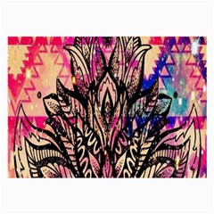 Aztec Flower Galaxy Large Glasses Cloth (2 Sides) by nateshop