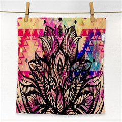 Aztec Flower Galaxy Face Towel by nateshop