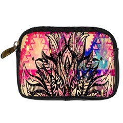 Aztec Flower Galaxy Digital Camera Leather Case by nateshop