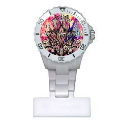 Aztec Flower Galaxy Plastic Nurses Watch by nateshop