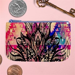 Aztec Flower Galaxy Large Coin Purse by nateshop