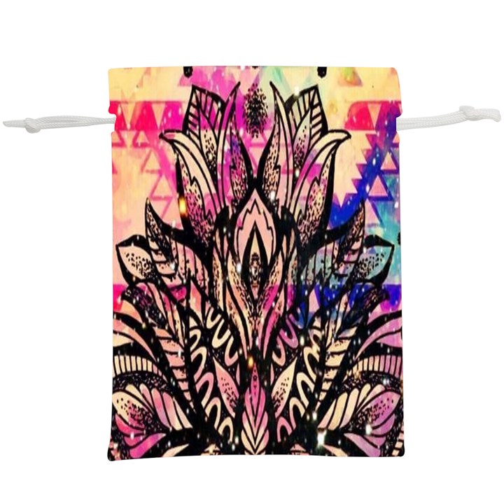 Aztec Flower Galaxy Lightweight Drawstring Pouch (XL)