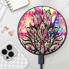 Aztec Flower Galaxy Wireless Fast Charger(black) by nateshop