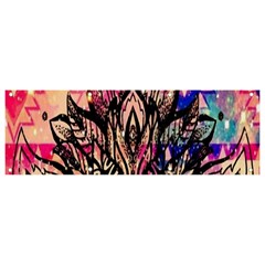 Aztec Flower Galaxy Banner And Sign 9  X 3  by nateshop