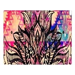 Aztec Flower Galaxy Premium Plush Fleece Blanket (large) by nateshop