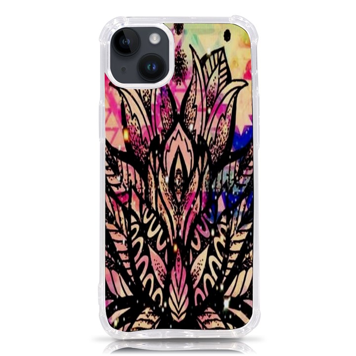 Aztec Flower Galaxy iPhone 14 Plus TPU UV Print Case