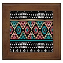 Aztec Wallpaper Framed Tile by nateshop