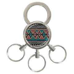 Aztec Wallpaper 3-ring Key Chain by nateshop