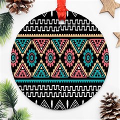 Aztec Wallpaper Ornament (round) by nateshop