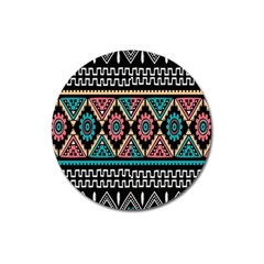 Aztec Wallpaper Magnet 3  (round) by nateshop