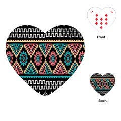 Aztec Wallpaper Playing Cards Single Design (heart)