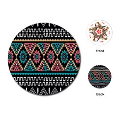 Aztec Wallpaper Playing Cards Single Design (round)