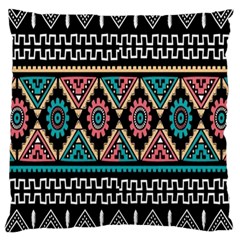 Aztec Wallpaper Large Premium Plush Fleece Cushion Case (one Side) by nateshop