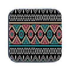 Aztec Wallpaper Square Metal Box (black) by nateshop