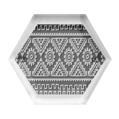 Aztec Wallpaper Hexagon Wood Jewelry Box