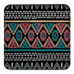 Aztec Wallpaper Square Glass Fridge Magnet (4 Pack) by nateshop