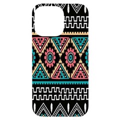 Aztec Wallpaper Iphone 14 Pro Max Black Uv Print Case