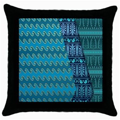 Aztec, Batik Throw Pillow Case (black) by nateshop