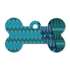 Aztec, Batik Dog Tag Bone (one Side) by nateshop