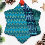 Aztec, Batik Snowflake Ornament (Two Sides) Front