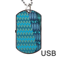 Aztec, Batik Dog Tag Usb Flash (two Sides) by nateshop