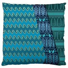 Aztec, Batik Large Premium Plush Fleece Cushion Case (one Side) by nateshop