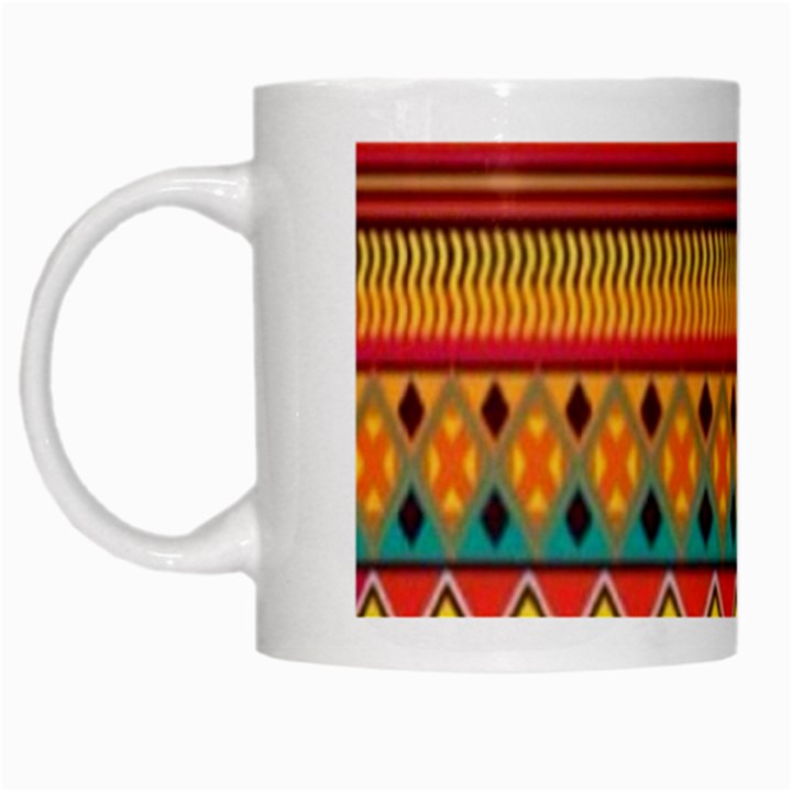 Aztec White Mug