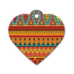 Aztec Dog Tag Heart (one Side) by nateshop