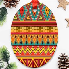 Aztec Oval Ornament (two Sides) by nateshop