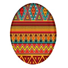 Aztec Oval Glass Fridge Magnet (4 Pack) by nateshop