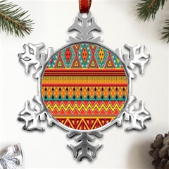 Aztec Metal Small Snowflake Ornament by nateshop